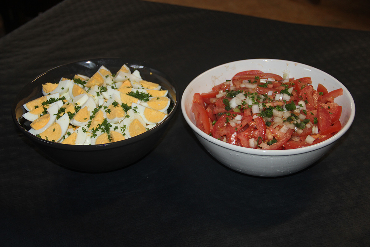 Eier-en tomatensalade